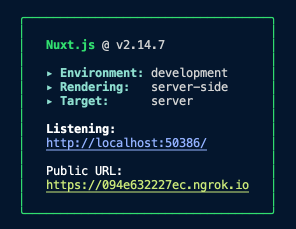 interface de linha de comando da nuxt